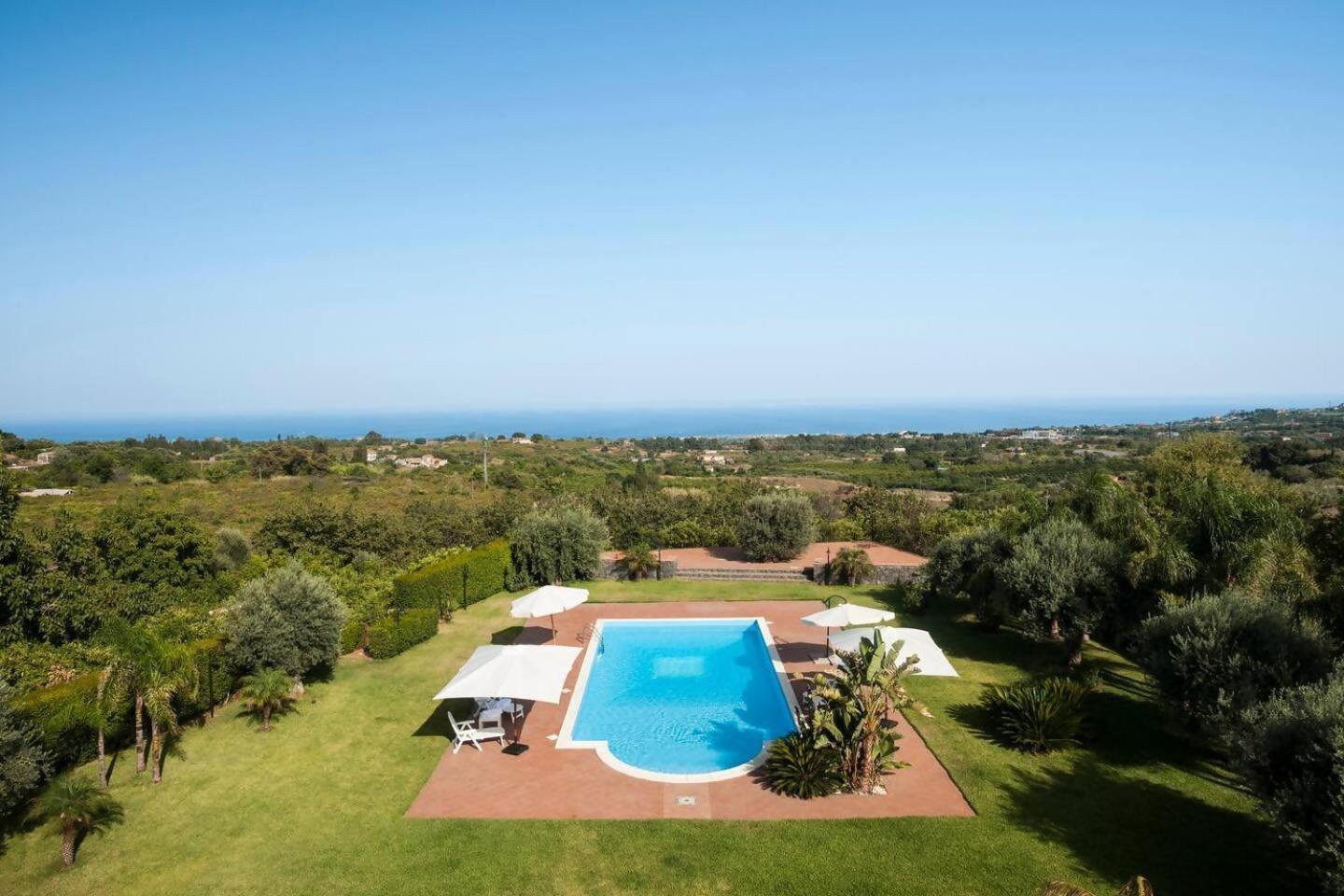 Villa Ginevra Santa Venerina Bagian luar foto